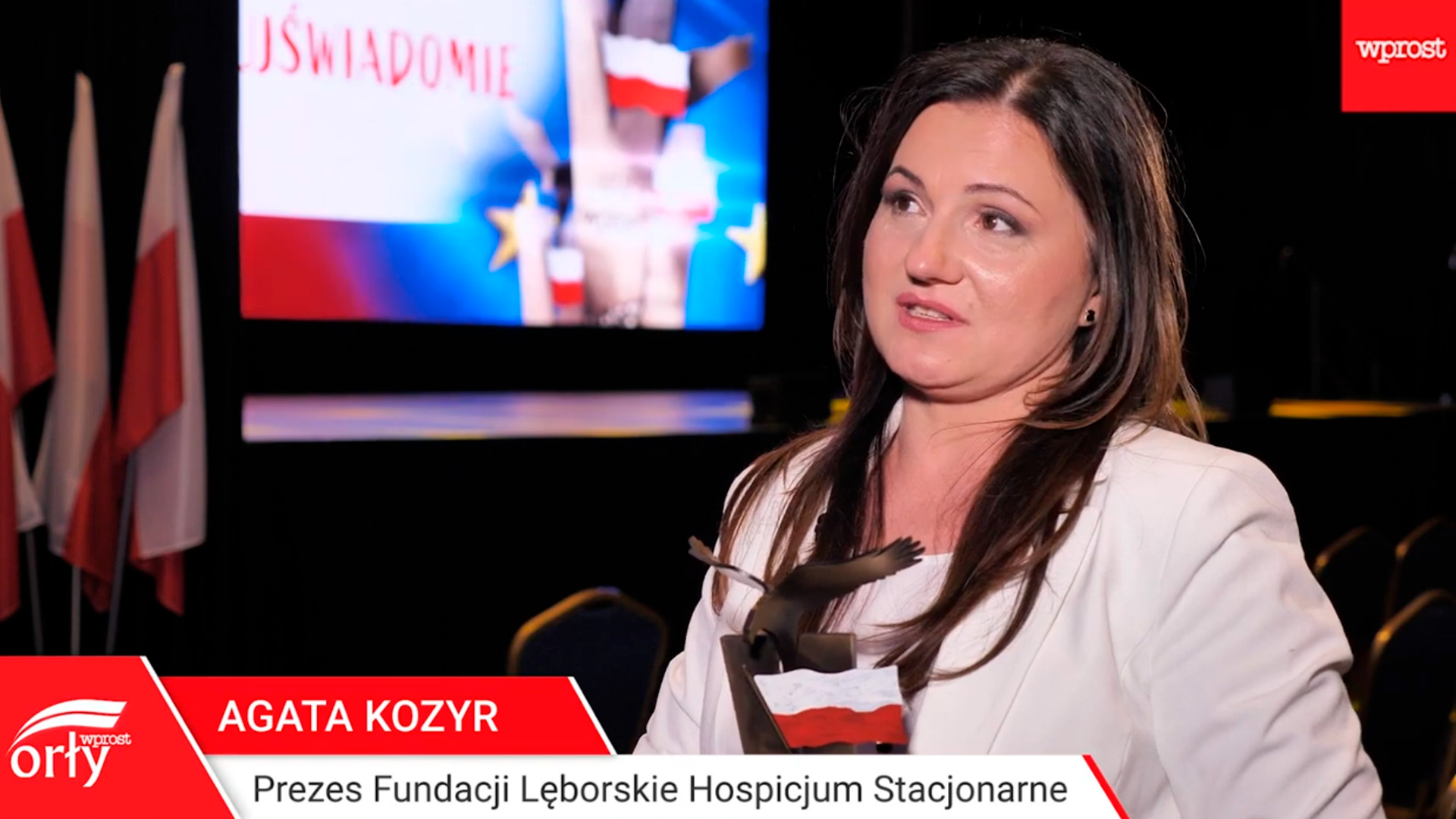 ORŁY WPROST 2022 woj. pomorskiego - Agata Kozyr, prezes Fundacji Lęborskie Hospicjum Stacjonarne